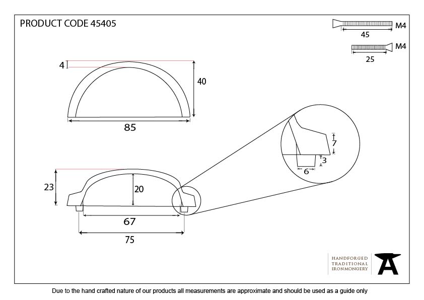 From The Anvil Regency Concealed Drawer Pull